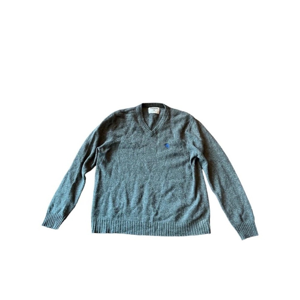 Express‎ XL Gray Long Sleeve V-neck Lambs Wool Sweater